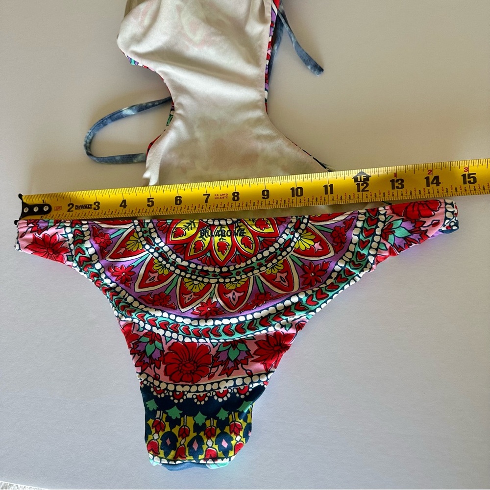 Billabong Womens Y2K One Piece Monokini Swimsuit Boho Multicolored Floral Medium - Picture 10 of 16